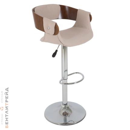 Стул барный JY-1999 WALNUT/BEIGE (1021-3) ткань на газлифте