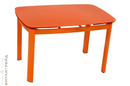 Стол стеклянный раскладной Шанель Маленький Оранжевый6236C ORANGE/ORANGE - стеклянный стол для дома: гостиной и кухни в интернет-магазине Бентли Трейд.