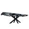 DT777 Стол обеденный раскладной Shashi black, 160-240*90, керамич. столеш., основание металл                     черный - стол с керамической столешницей для гостиной и кухни.