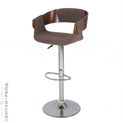 Стул барный JY-1999 WALNUT/LIGHT BROWN (1021-27) ткань на газлифте