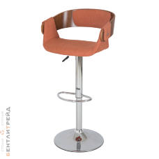 Стул барный JY-1999 WALNUT/ORANGE (1012-9) ткань