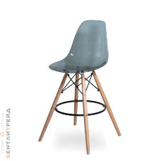 Стул барный Eames 3BT Серый Прозрачный Пластик