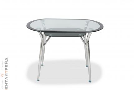 Стол Стеклянный Агата Черный 120*70*75см - стеклянный стол для дома: гостиной и кухни в интернет-магазине Бентли Трейд.