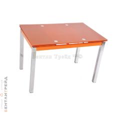 Стол стеклянный раскладной B017(C) Orange (без цветка)