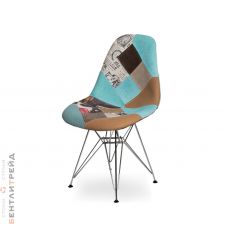 Стул Eames BT825 Пэтчворк 6 на металлических ножках