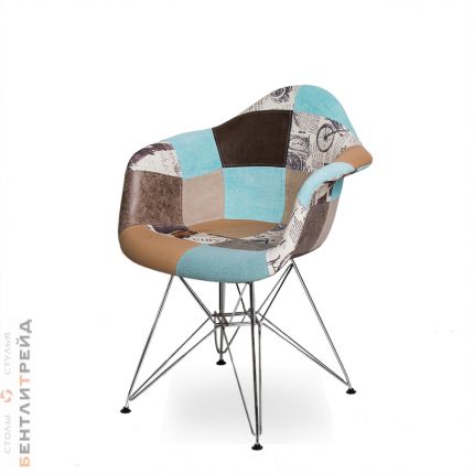 Стул Eames BT827 Пэтчворк 6 на металлических ножках Стул Eames BT827 Пэтчворк 6 на металлических ножках