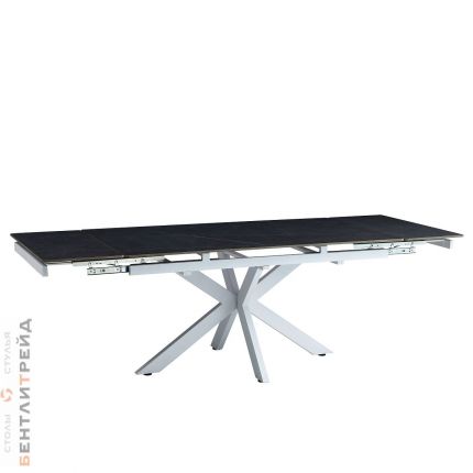 DT757 Стол обеденный раскладной Armani grey, 160-240*90, керамич. столешница, основан. металл                     белый - стол с керамической столешницей для гостиной и кухни.