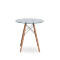 Стол Eames 4BT Прозрачный Глянцевый диаметр 70см ножки орехSN-4 CLEAR/DARK 70 - стеклянный стол для дома: гостиной и кухни в интернет-магазине Бентли Трейд.