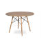 Стол Eames 4BT Бук Деревянный диаметр 70см - деревянный обеденный стол для кухни и гостиной.