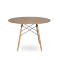 Стол Eames 4BT Бук Деревянный диаметр 70см - деревянный обеденный стол для кухни и гостиной.