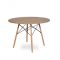 Стол Eames 4BT Бук Деревянный диаметр 80см - деревянный обеденный стол для кухни и гостиной.