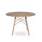 Стол Eames 4BT Бук Деревянный диаметр 80см - деревянный обеденный стол для кухни и гостиной.