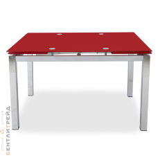 Стол обеденный S17 Red/хром(без цветка) 