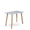 Стол Eames 9BT Белый Деревянный прямоугольный 120*70*75см - деревянный обеденный стол для кухни и гостиной.