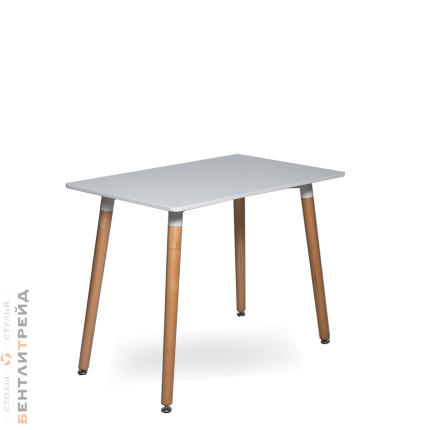 Стол Eames 9BT Белый Деревянный прямоугольный 130*80*75см - деревянный обеденный стол для кухни и гостиной.